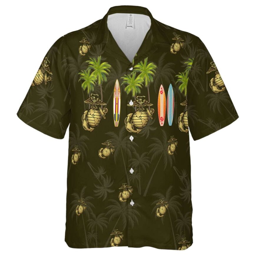 Marine Corps Island Theme Hawaiian Shirt Fashion forward