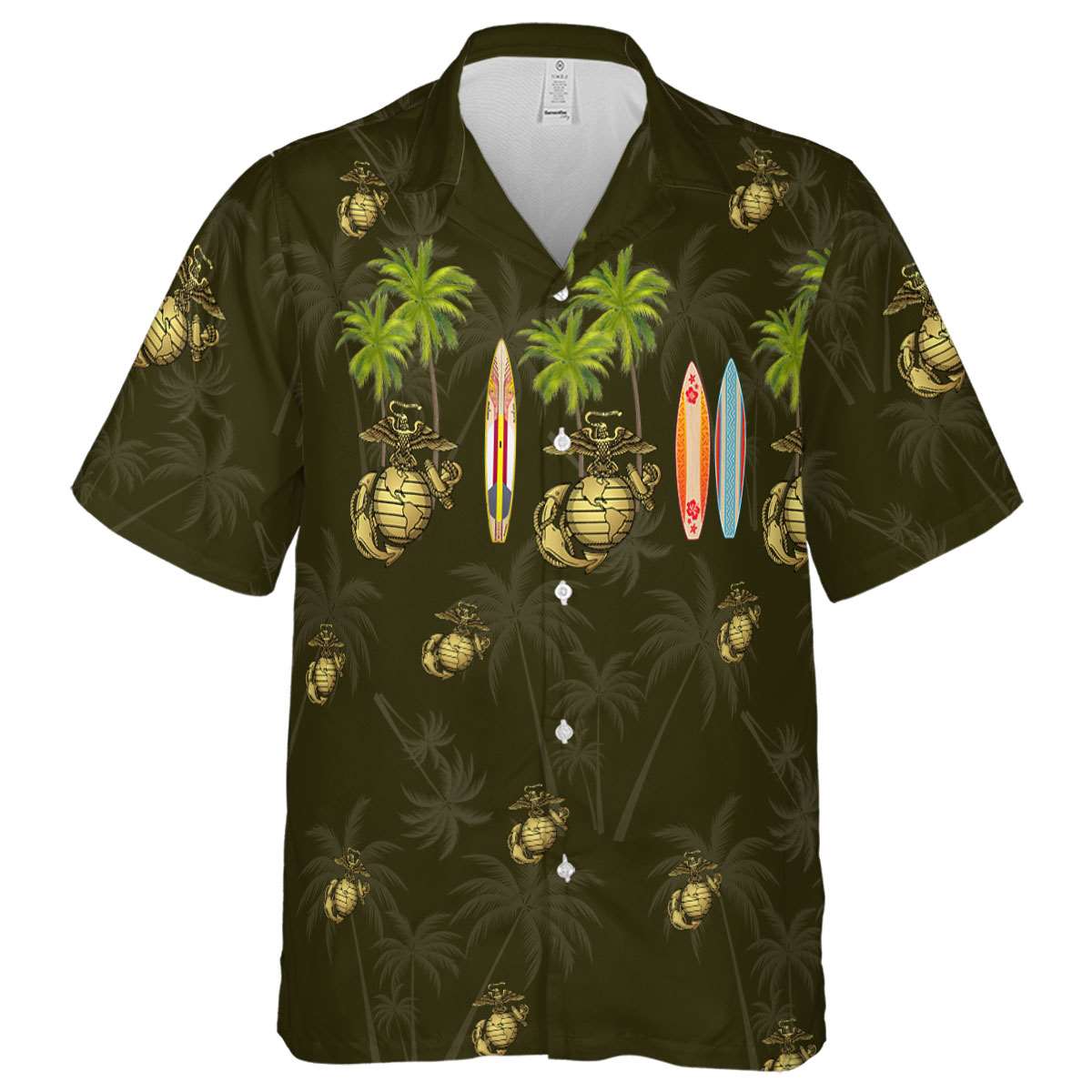 Marine Corps Island Theme Hawaiian Shirt Fashion forward Marine Corps Island Theme Hawaiian Shirt Fashion forward