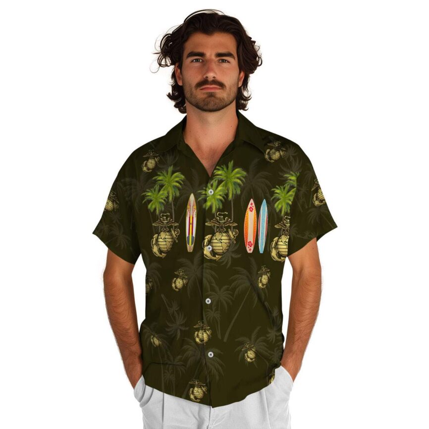Marine Corps Island Theme Hawaiian Shirt New Arrival