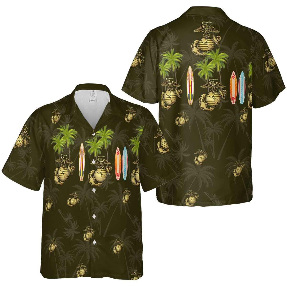 Marine Corps Island Theme Hawaiian Shirt Premium grade Marine Corps Island Theme Hawaiian Shirt Premium grade