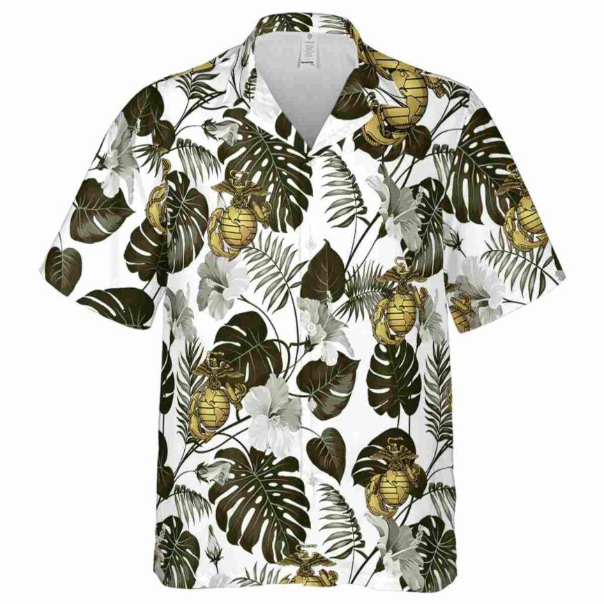 Marine Corps Leaf Pattern Hawaiian Shirt Fashion forward