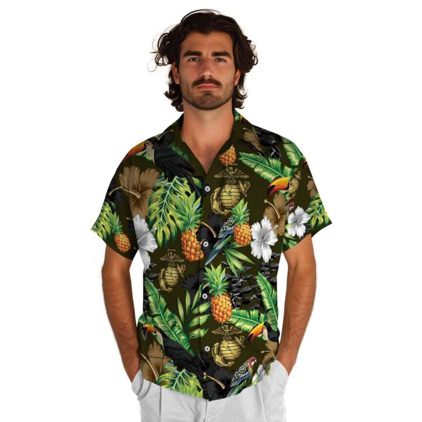 Marine Corps Leafy Toucan Hawaiian Shirt New Arrival