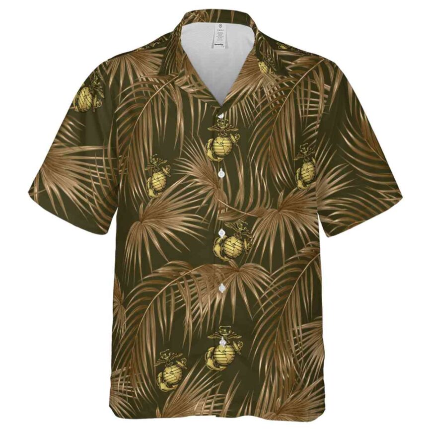 Marine Corps Palm Frond Hawaiian Shirt Fashion forward