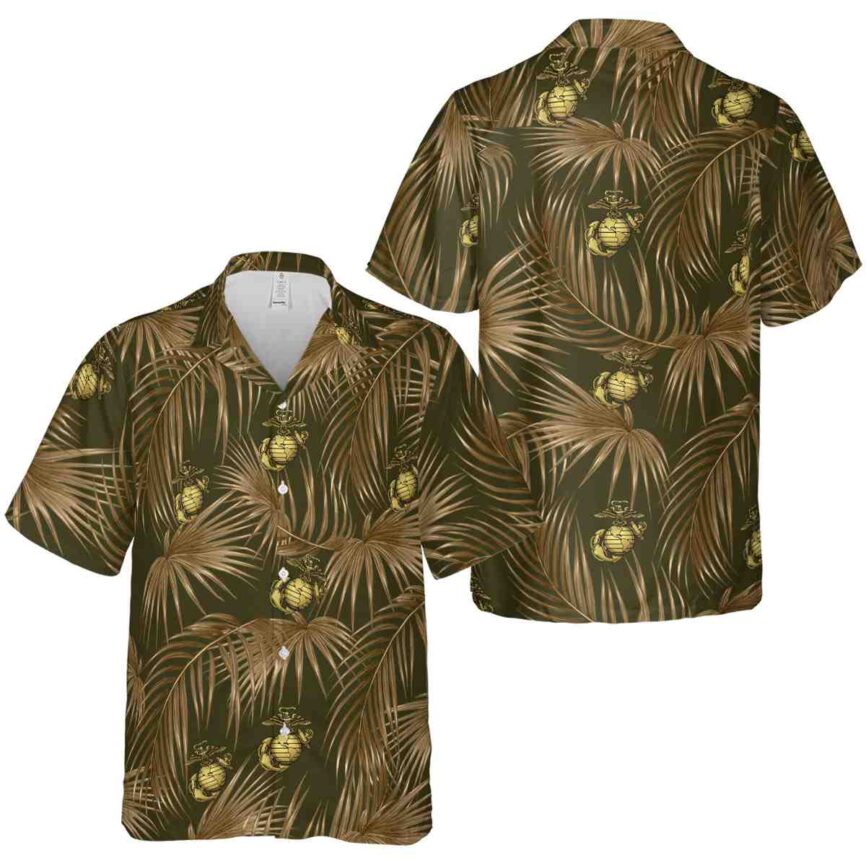 Marine Corps Palm Frond Hawaiian Shirt Premium grade