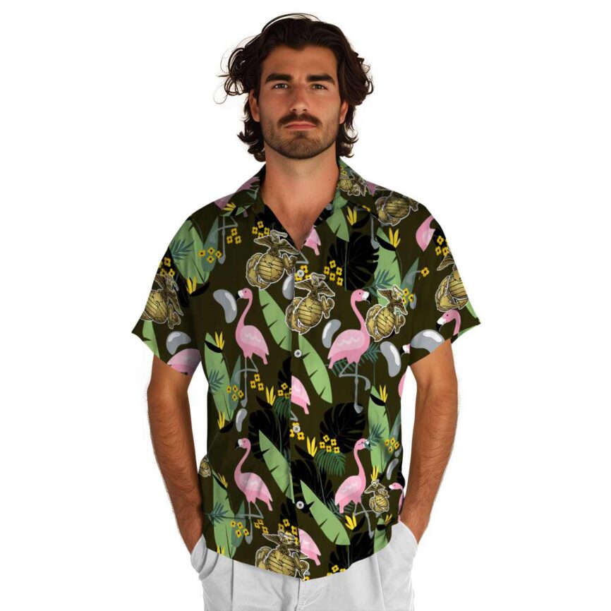 Marine Corps Pink Flamingo Hawaiian Shirt New Arrival