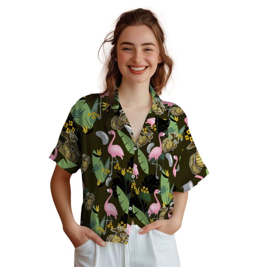 Marine Corps Pink Flamingo Hawaiian Shirt Top rated