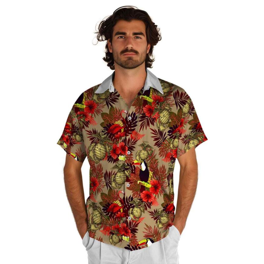 Marine Corps Tropical Bird Hawaiian Shirt New Arrival
