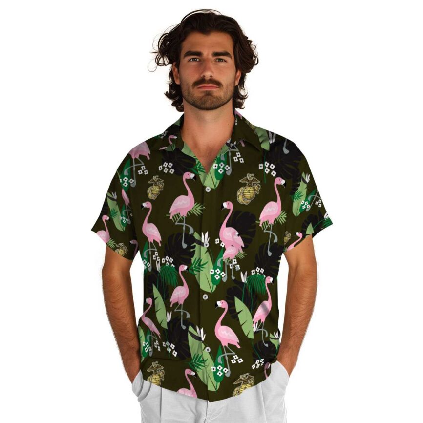 Marine Corps Tropical Flamingo Hawaiian Shirt New Arrival