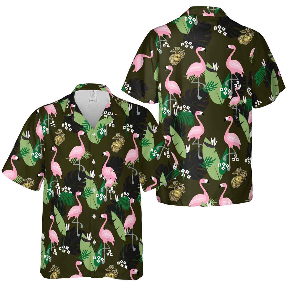 Marine Corps Tropical Flamingo Hawaiian Shirt Premium grade Marine Corps Tropical Flamingo Hawaiian Shirt Premium grade