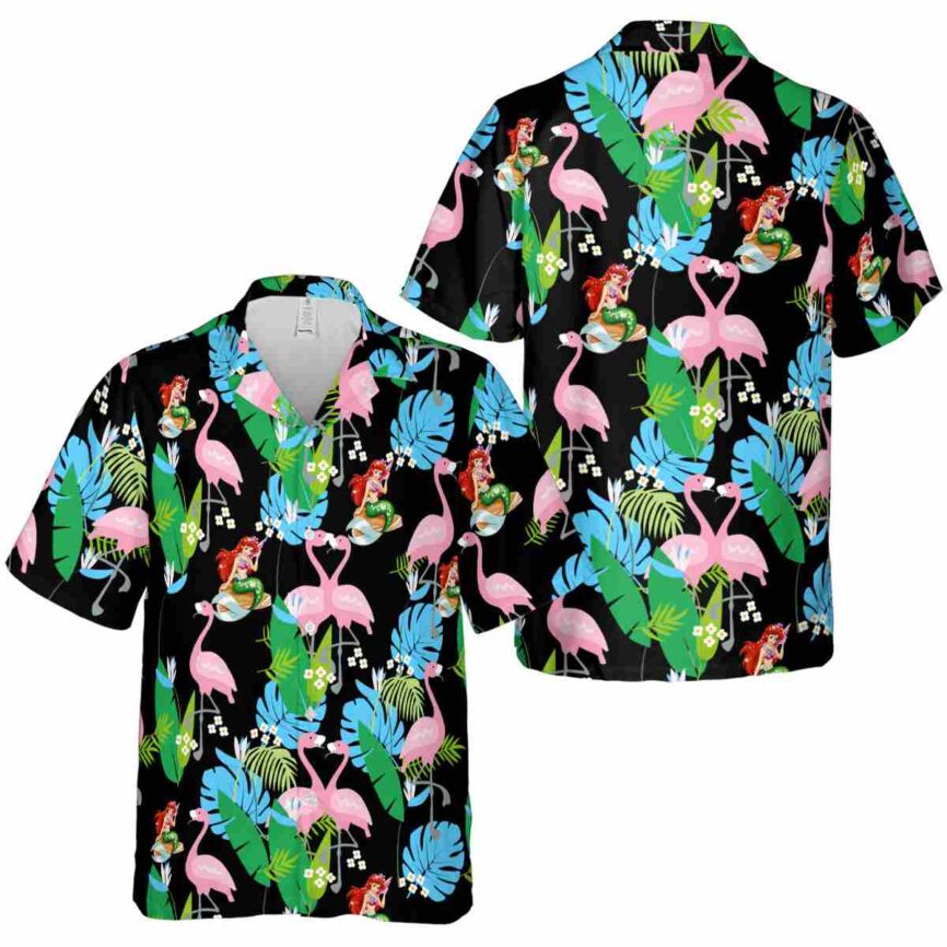Mermaid Flamingo Leaf Hawaiian Shirt Premium grade