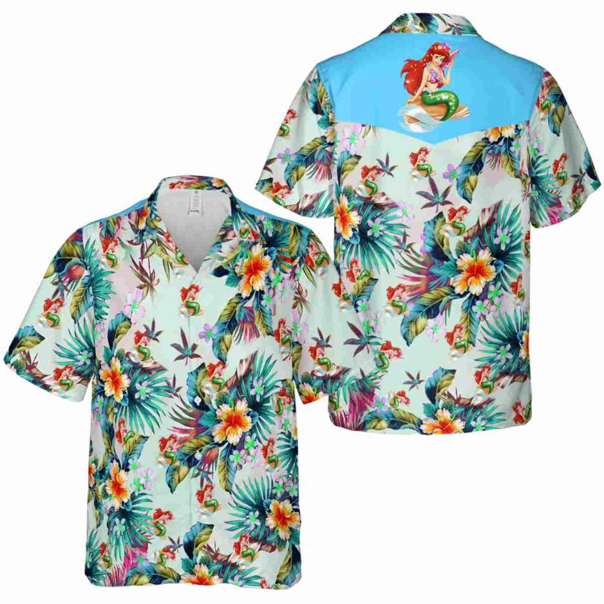 Mermaid Floral Burst Hawaiian Shirt Premium grade