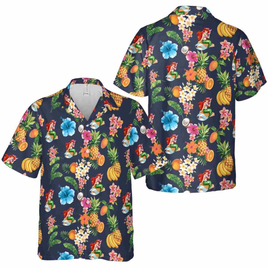 Mermaid Fruit Pattern Hawaiian Shirt Premium grade