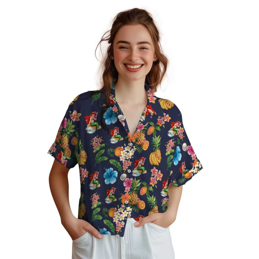 Mermaid Fruit Pattern Hawaiian Shirt Top rated