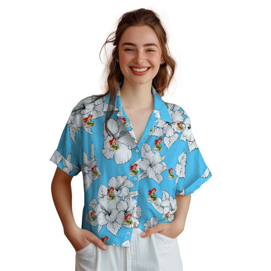 Mermaid Hibiscus Flower Hawaiian Shirt Top rated