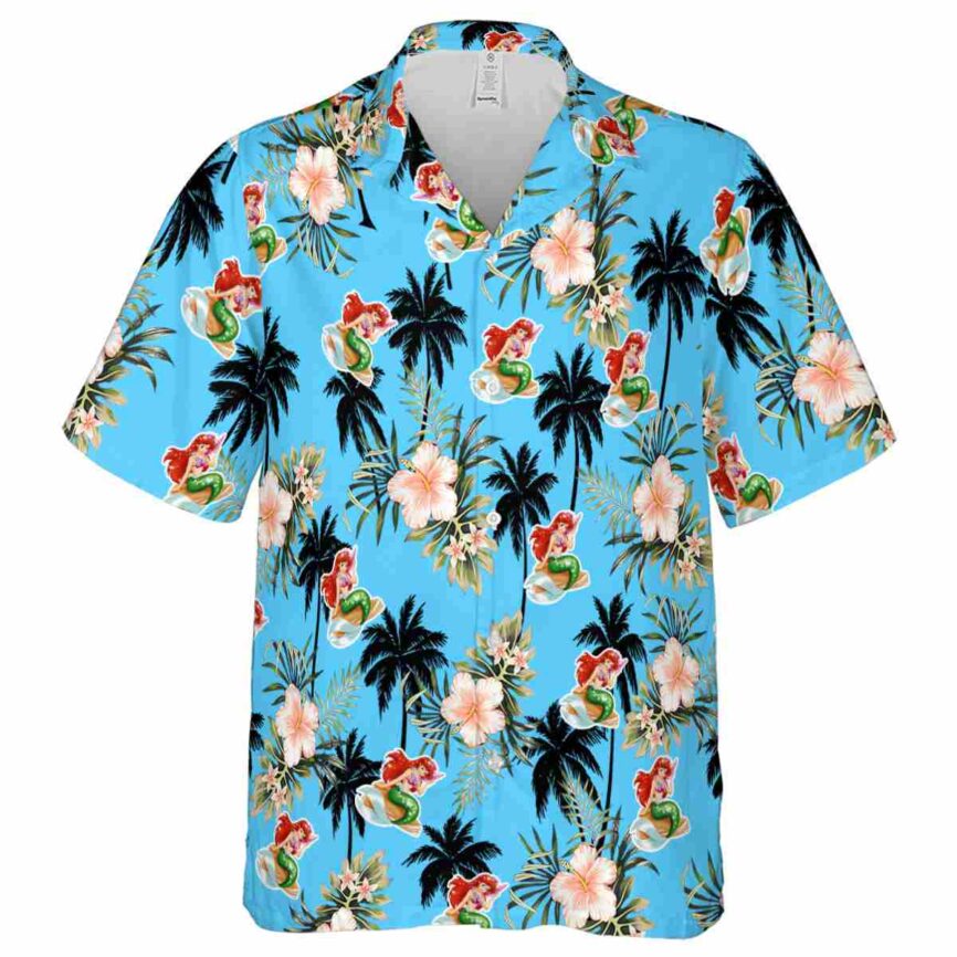 Mermaid Hibiscus Palm Hawaiian Shirt Fashion forward