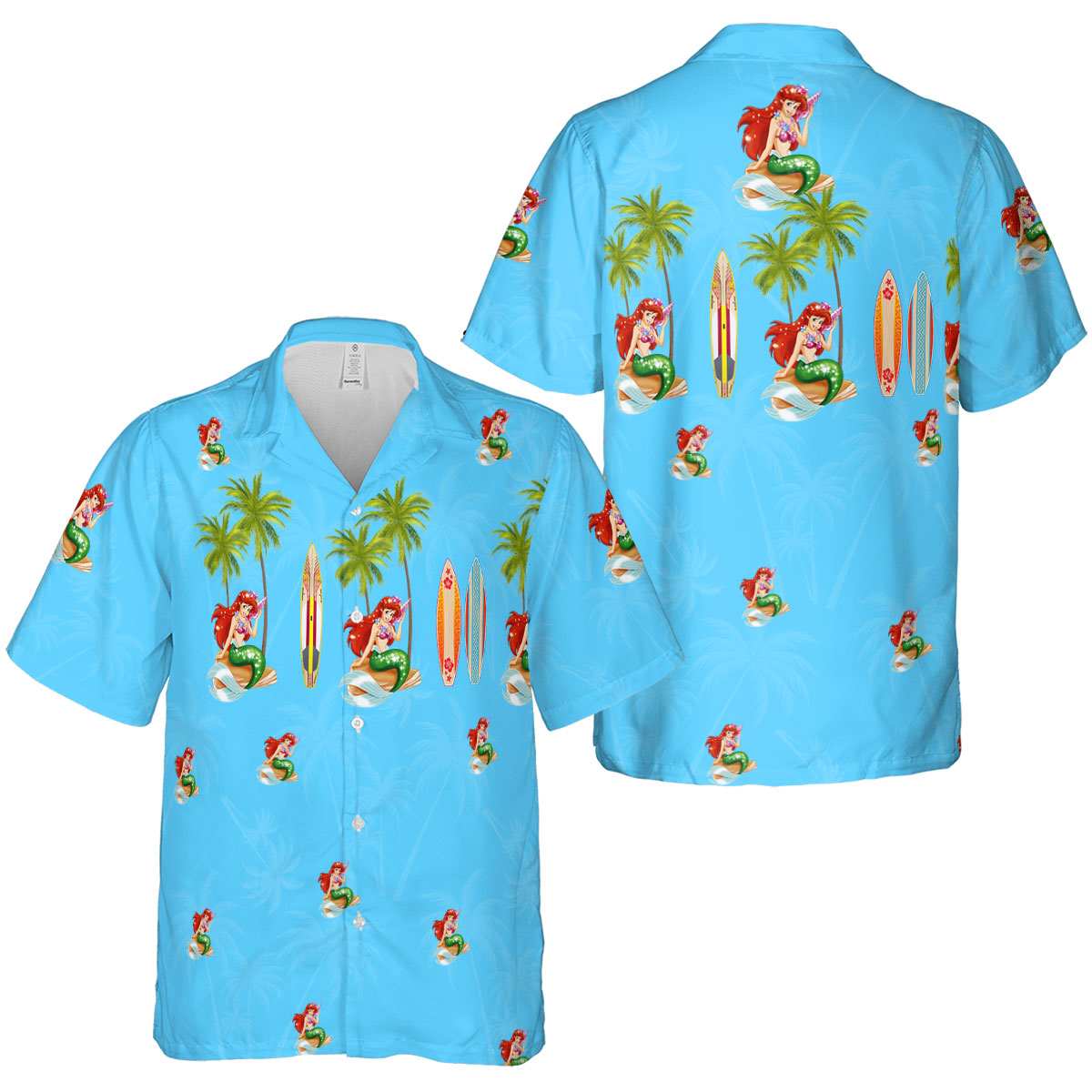 Mermaid Island Theme Hawaiian Shirt Premium grade Mermaid Island Theme Hawaiian Shirt Premium grade