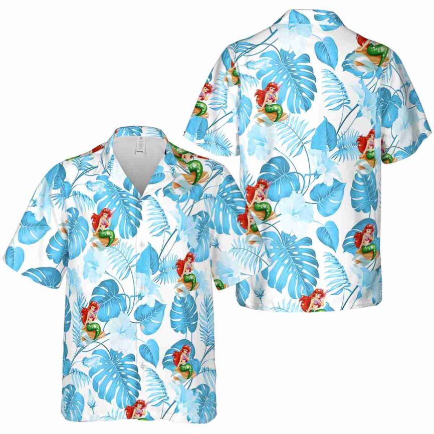 Mermaid Leaf Pattern Hawaiian Shirt Premium grade