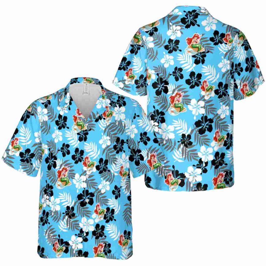 Mermaid Leafy Hibiscus Hawaiian Shirt Premium grade