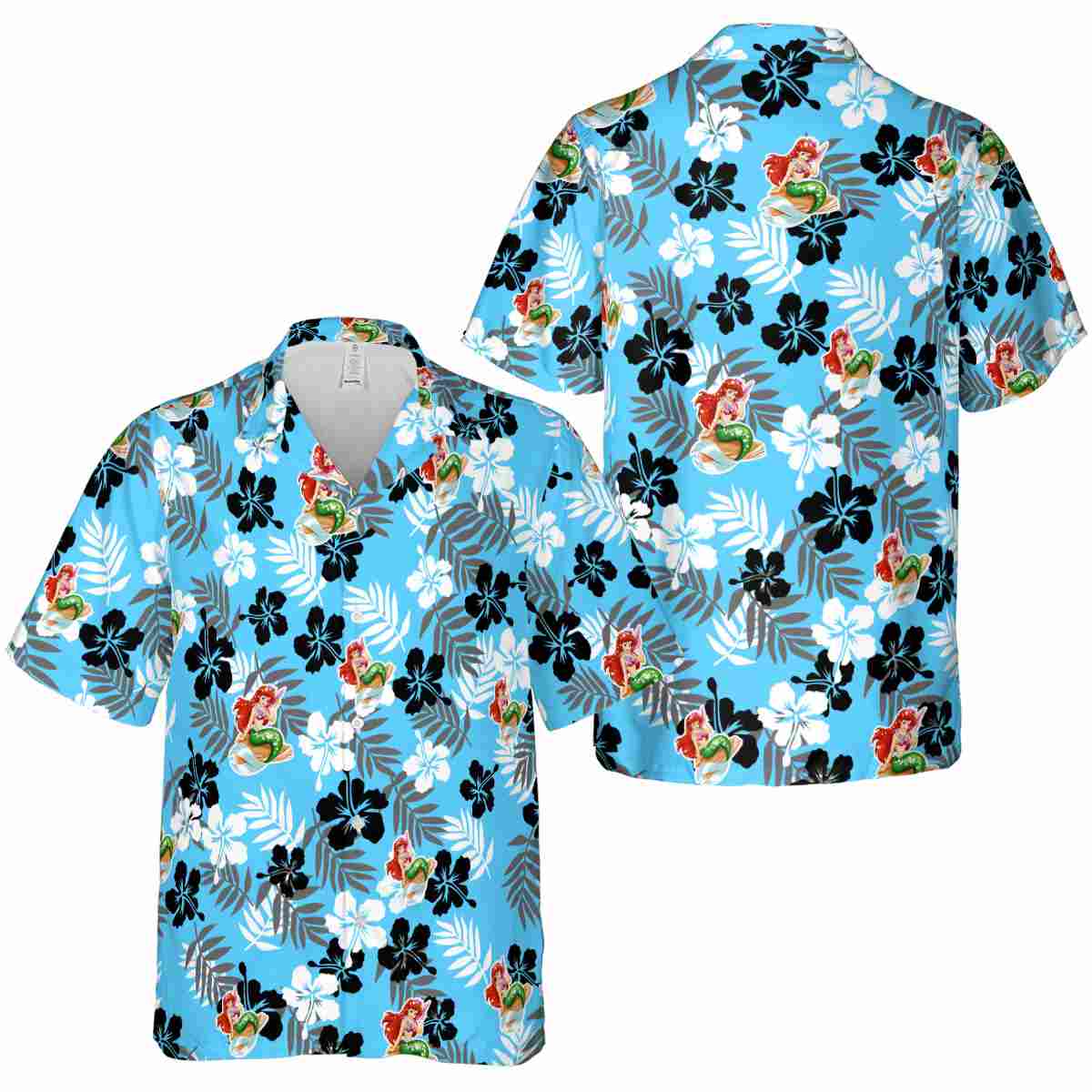 Mermaid Leafy Hibiscus Hawaiian Shirt Premium grade Mermaid Leafy Hibiscus Hawaiian Shirt Premium grade