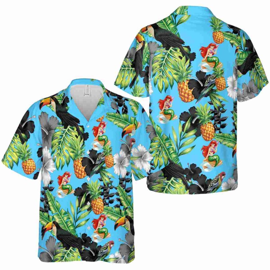 Mermaid Leafy Toucan Hawaiian Shirt Premium grade