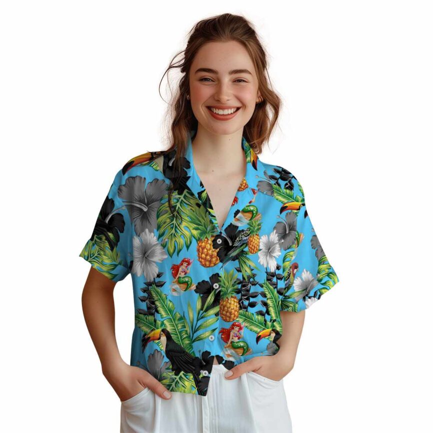 Mermaid Leafy Toucan Hawaiian Shirt Top rated