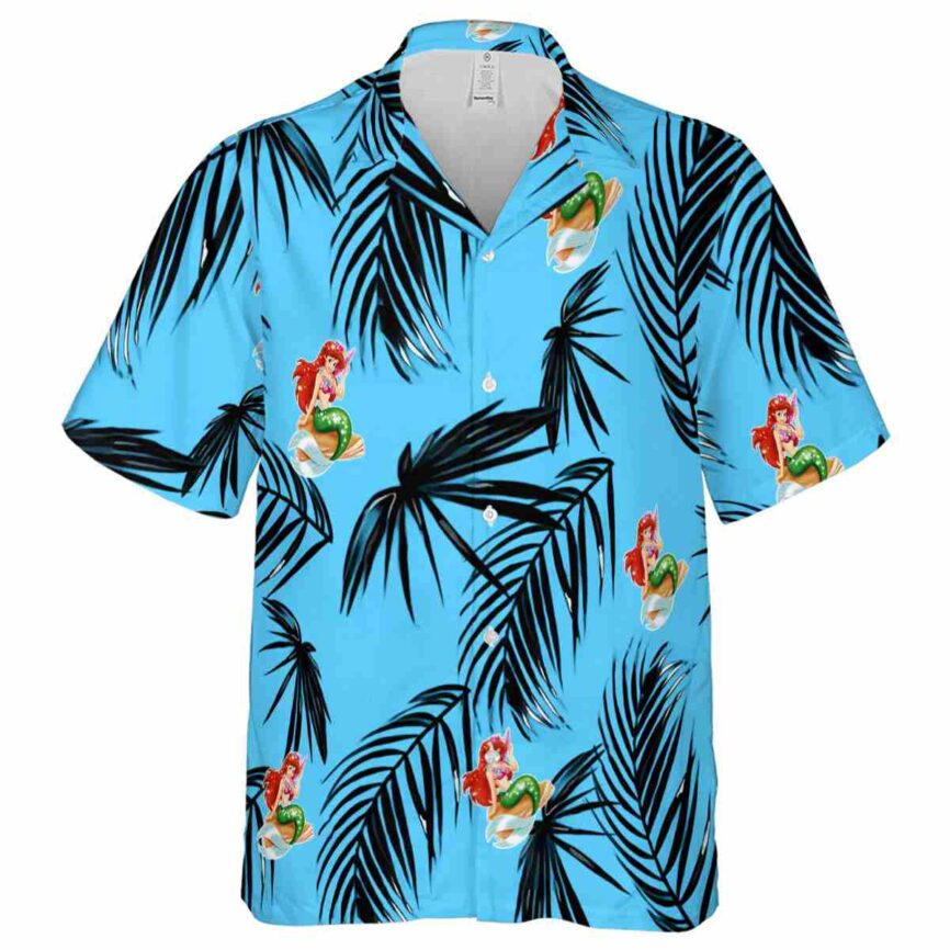 Mermaid Monochrome Palm Hawaiian Shirt Fashion forward