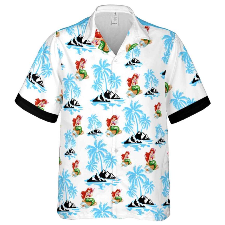 Mermaid Palm Island Graphic Hawaiian Shirt Fashion forward