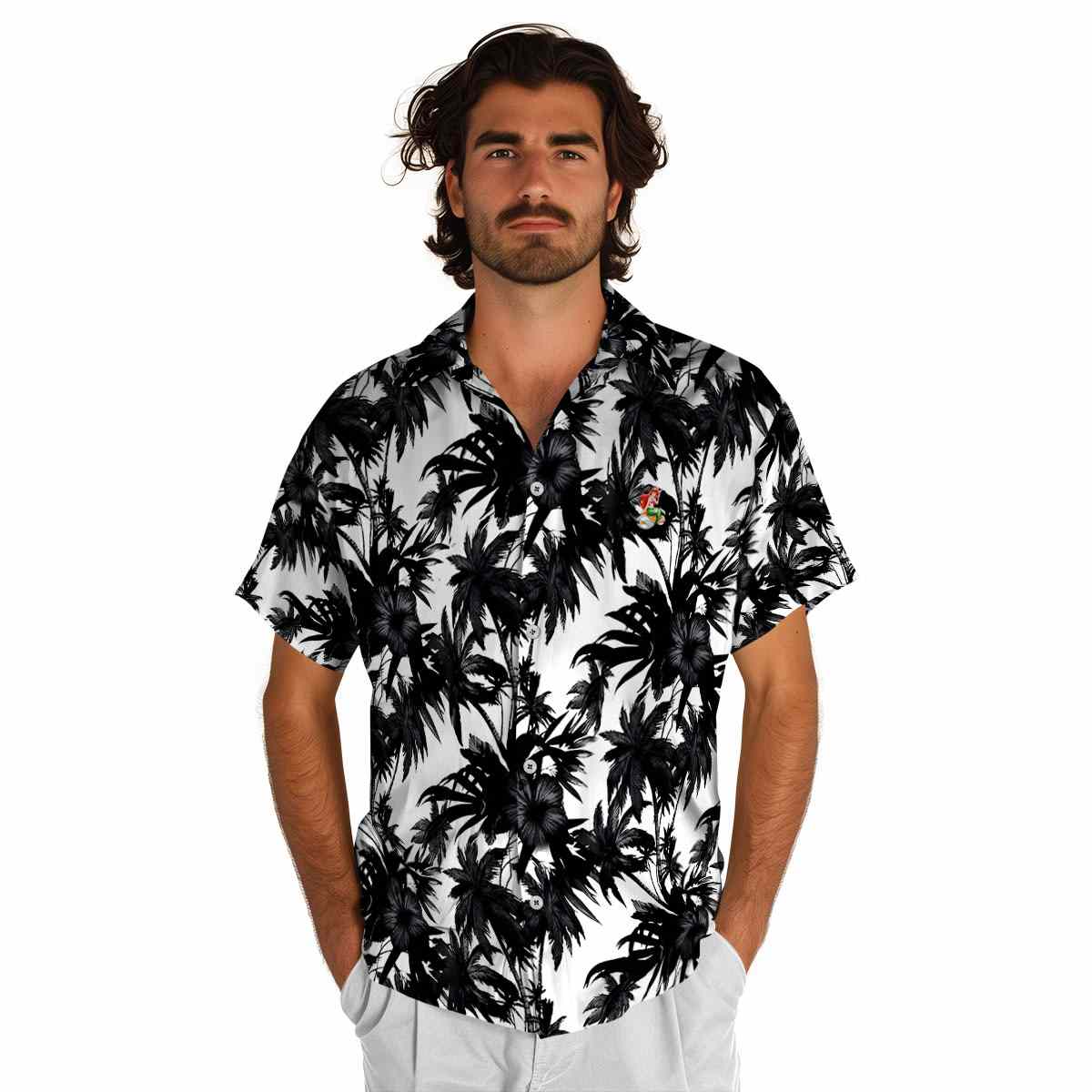 Mermaid Palm Print Hawaiian Shirt New Arrival Mermaid Palm Print Hawaiian Shirt New Arrival