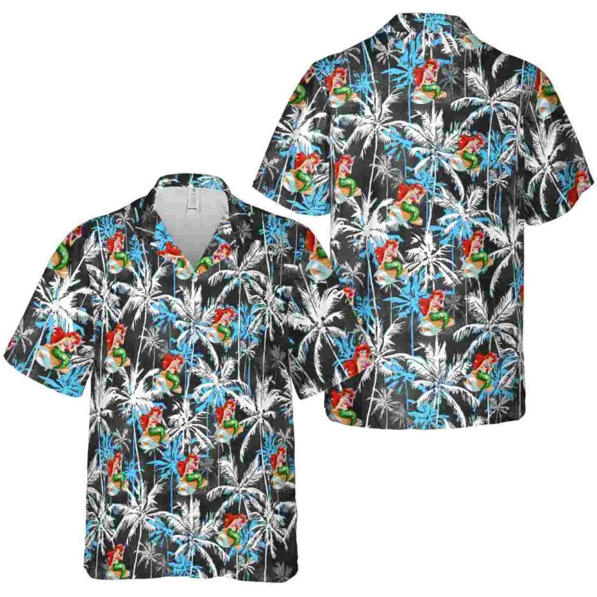 Mermaid Palm Themed Hawaiian Shirt Premium grade