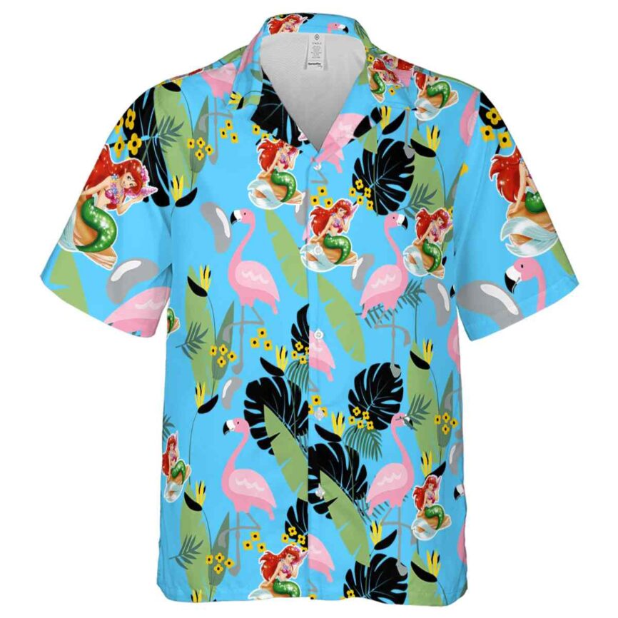 Mermaid Pink Flamingo Hawaiian Shirt Fashion forward