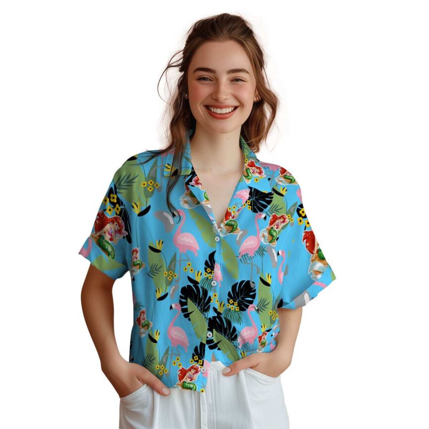 Mermaid Pink Flamingo Hawaiian Shirt Top rated