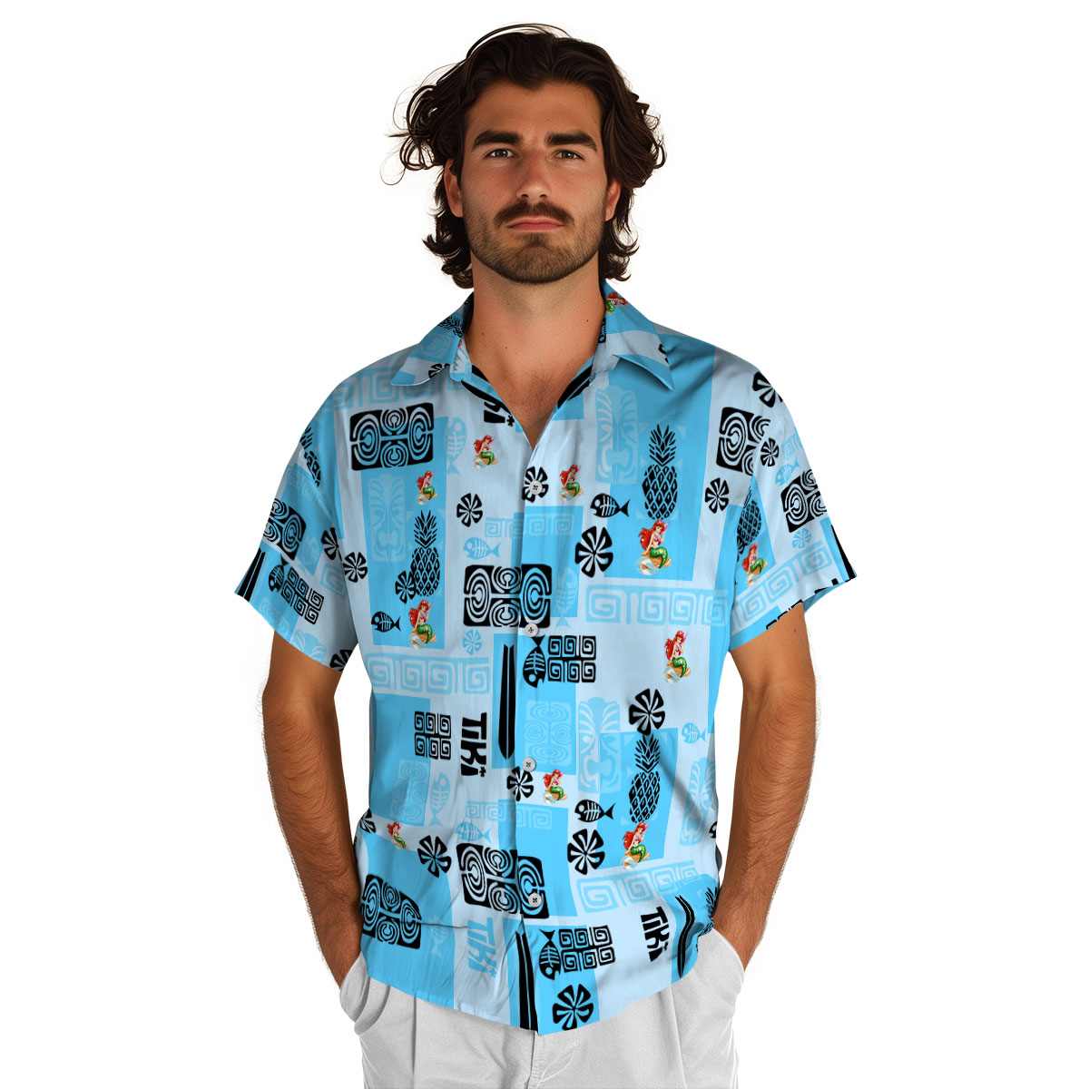 Mermaid Tiki Motifs Hawaiian Shirt New Arrival Mermaid Tiki Motifs Hawaiian Shirt New Arrival