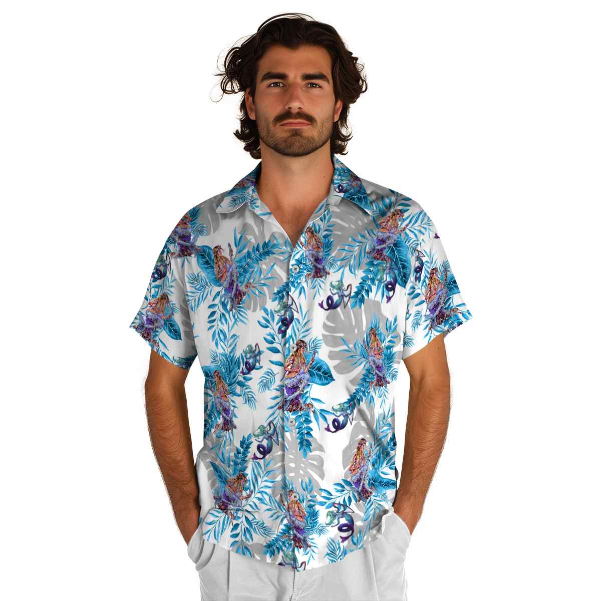 Mermaid Tropical Fronds Hawaiian Shirt New Arrival Mermaid Tropical Fronds Hawaiian Shirt New Arrival
