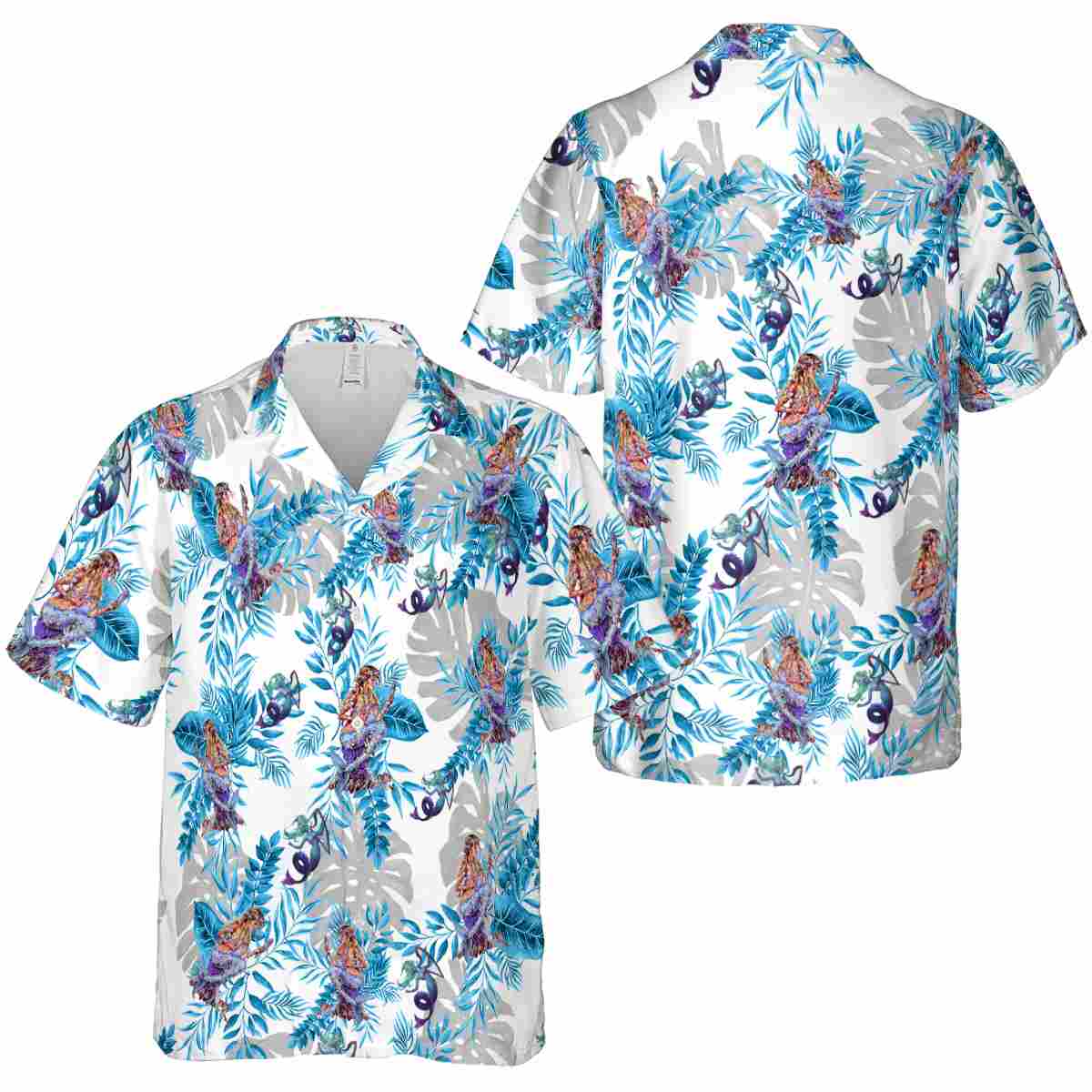Mermaid Tropical Fronds Hawaiian Shirt Premium grade Mermaid Tropical Fronds Hawaiian Shirt Premium grade