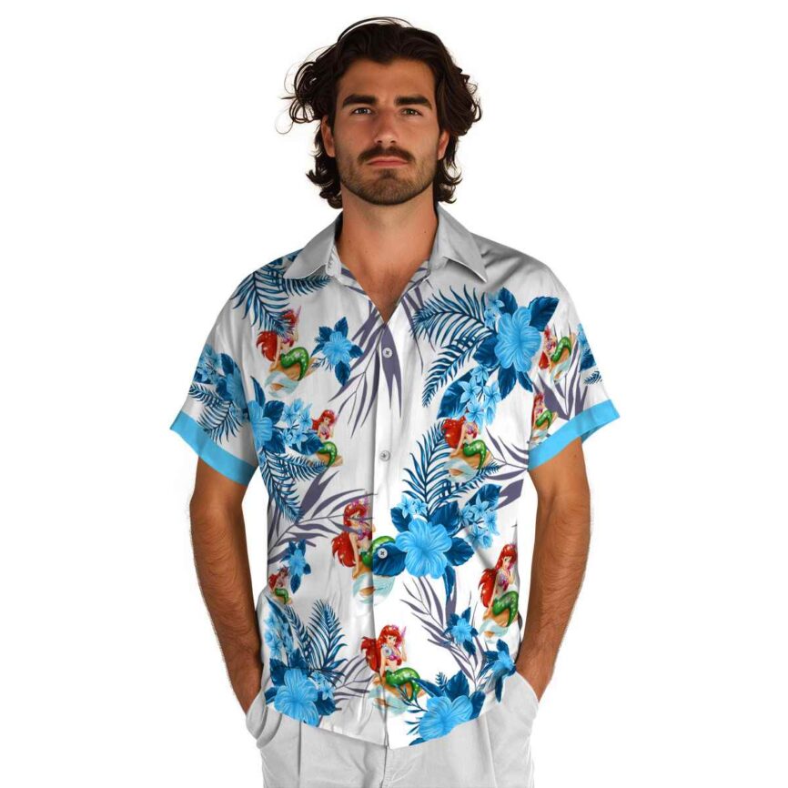 Mermaid US Flag Floral Hawaiian Shirt New Arrival