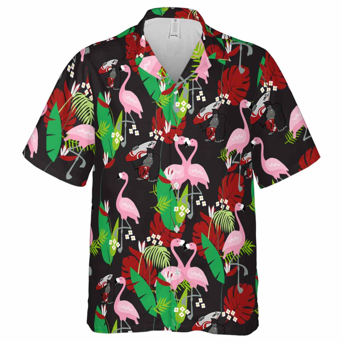 Monkey Flamingo Leaf Hawaiian Shirt Fashion forward Monkey Flamingo Leaf Hawaiian Shirt Fashion forward