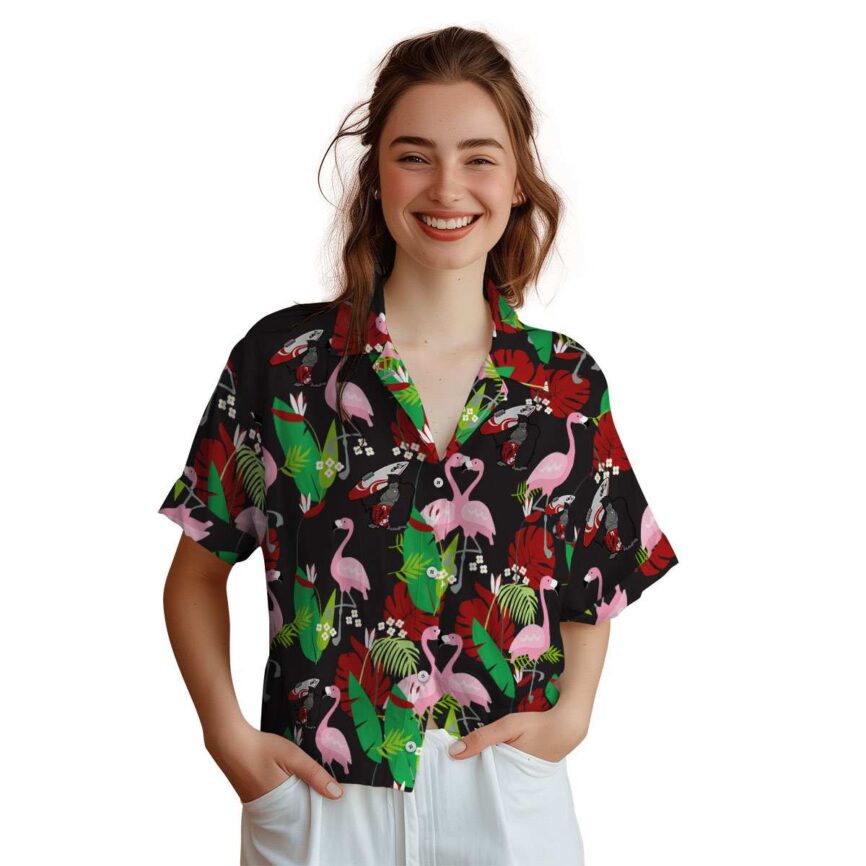 Monkey Flamingo Leaf Hawaiian Shirt Top rated
