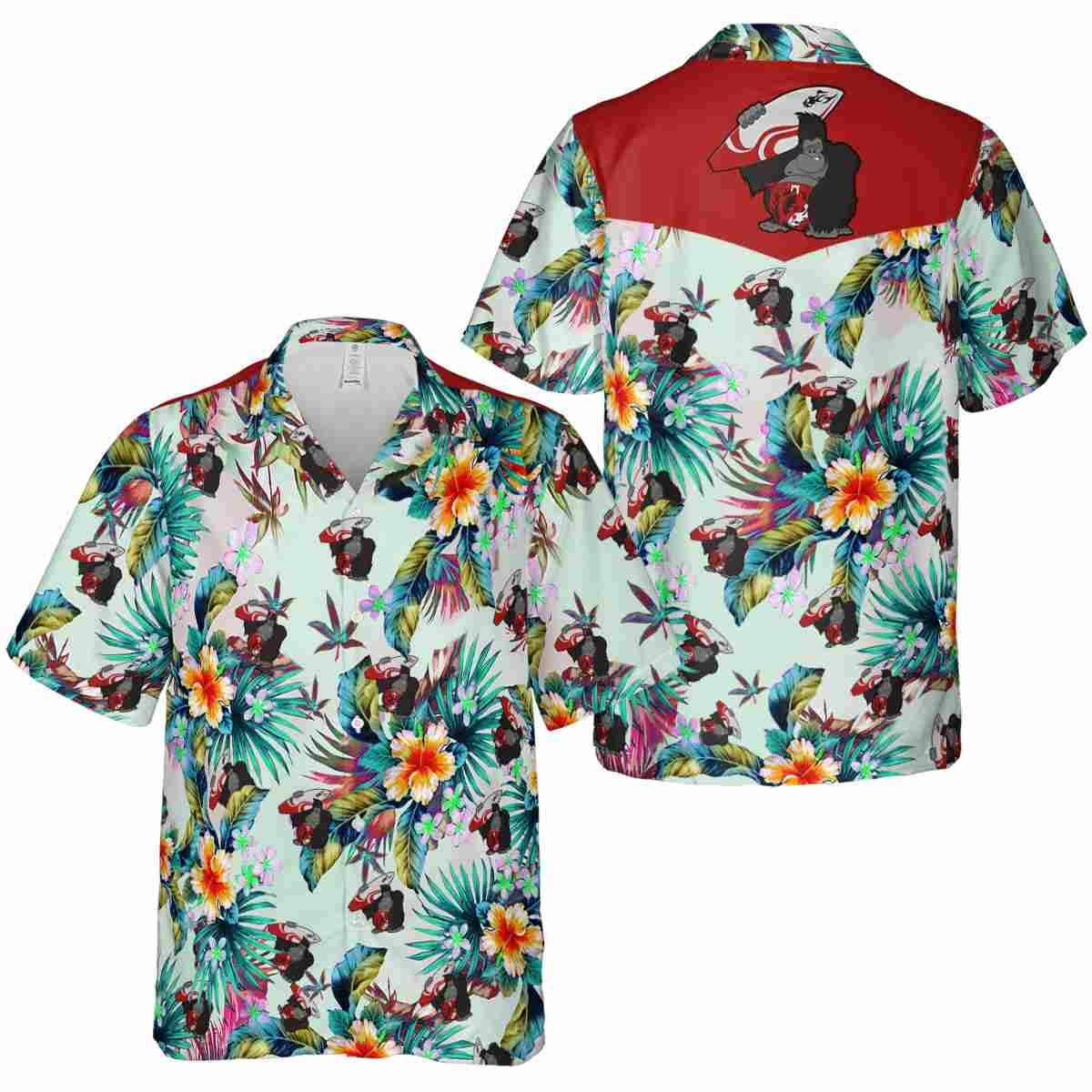 Monkey Floral Burst Hawaiian Shirt Premium grade Monkey Floral Burst Hawaiian Shirt Premium grade