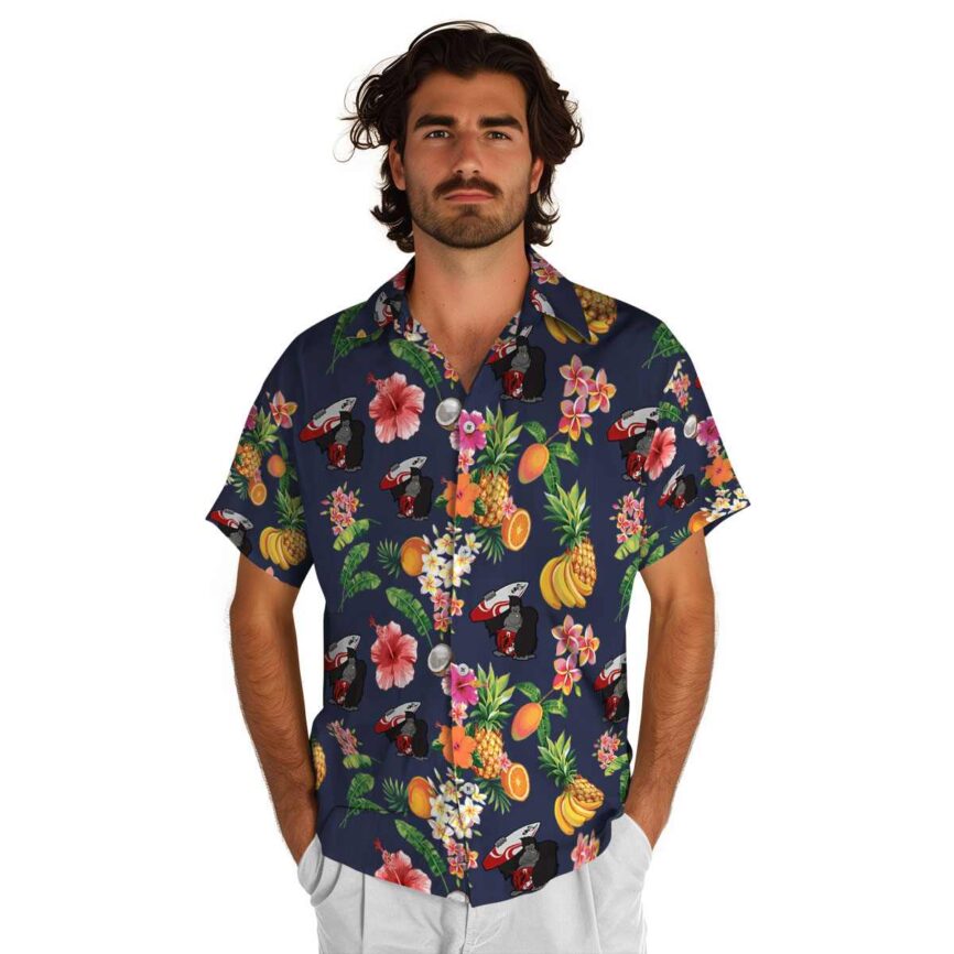 Monkey Fruit Pattern Hawaiian Shirt New Arrival