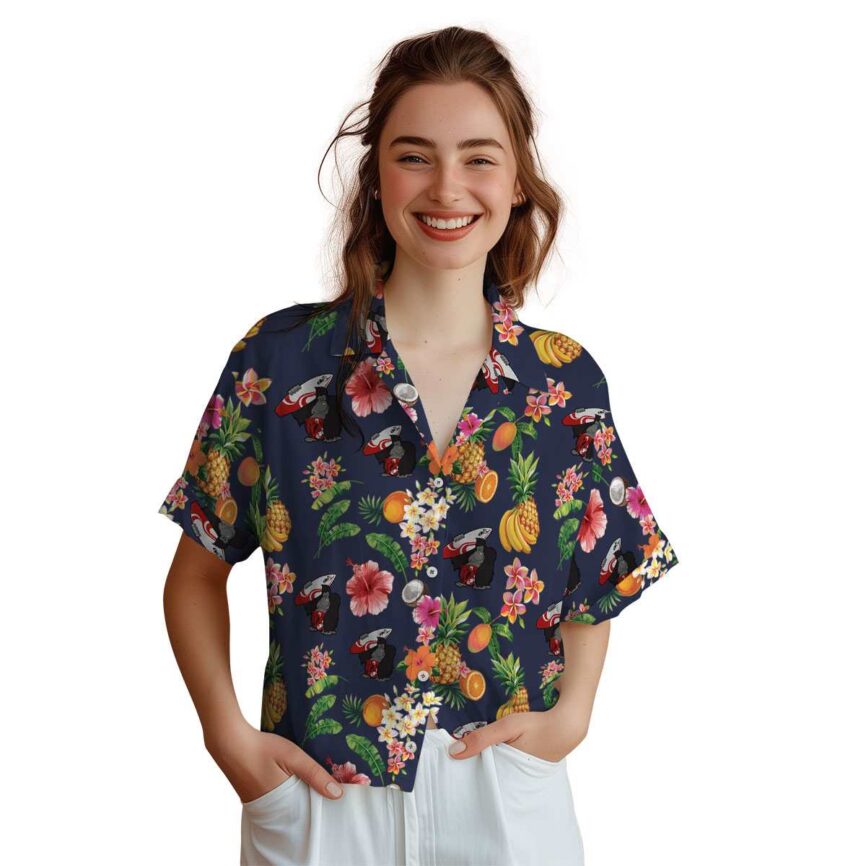 Monkey Fruit Pattern Hawaiian Shirt Top rated