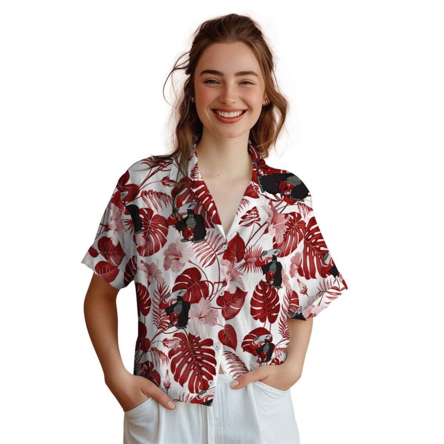 Monkey Leaf Pattern Hawaiian Shirt Top rated