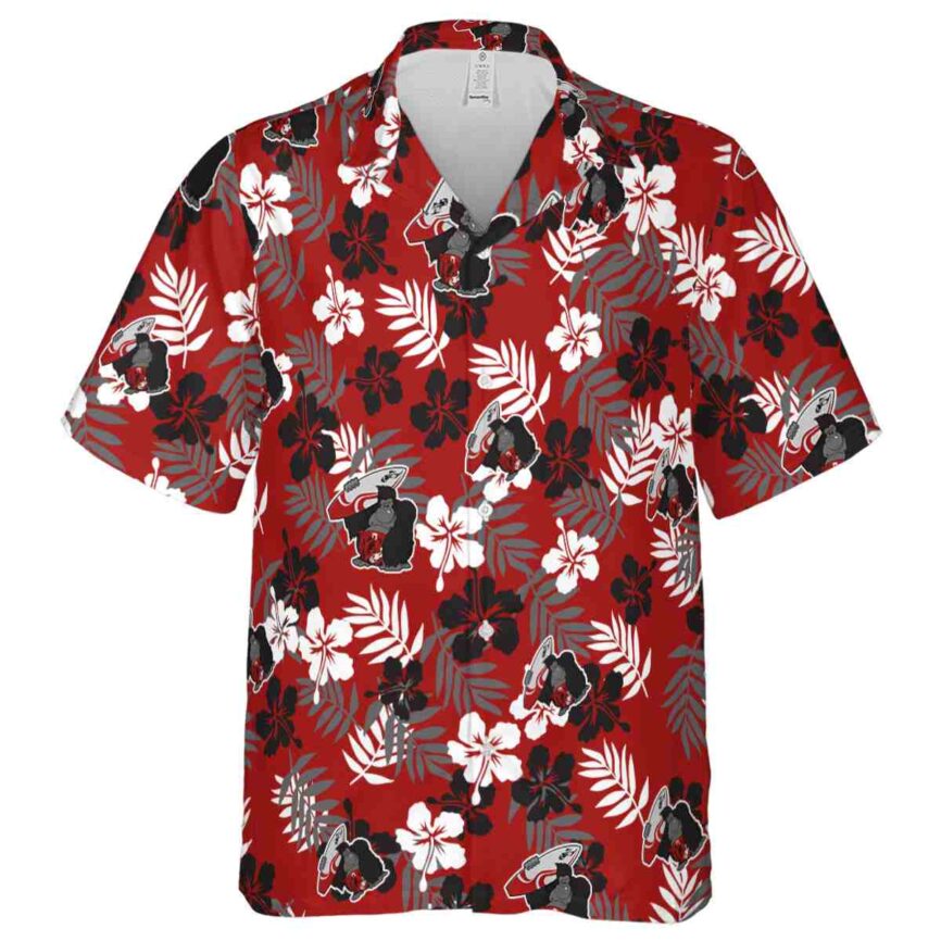 Monkey Leafy Hibiscus Hawaiian Shirt Fashion forward