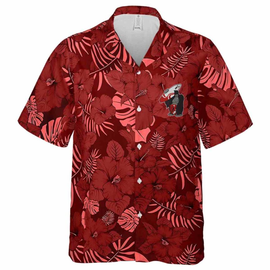 Monkey Monochrome Floral Hawaiian Shirt Fashion forward