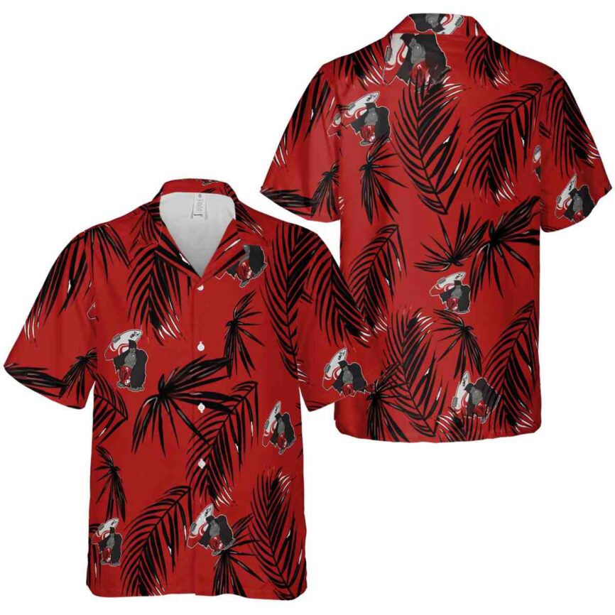 Monkey Monochrome Palm Hawaiian Shirt Premium grade