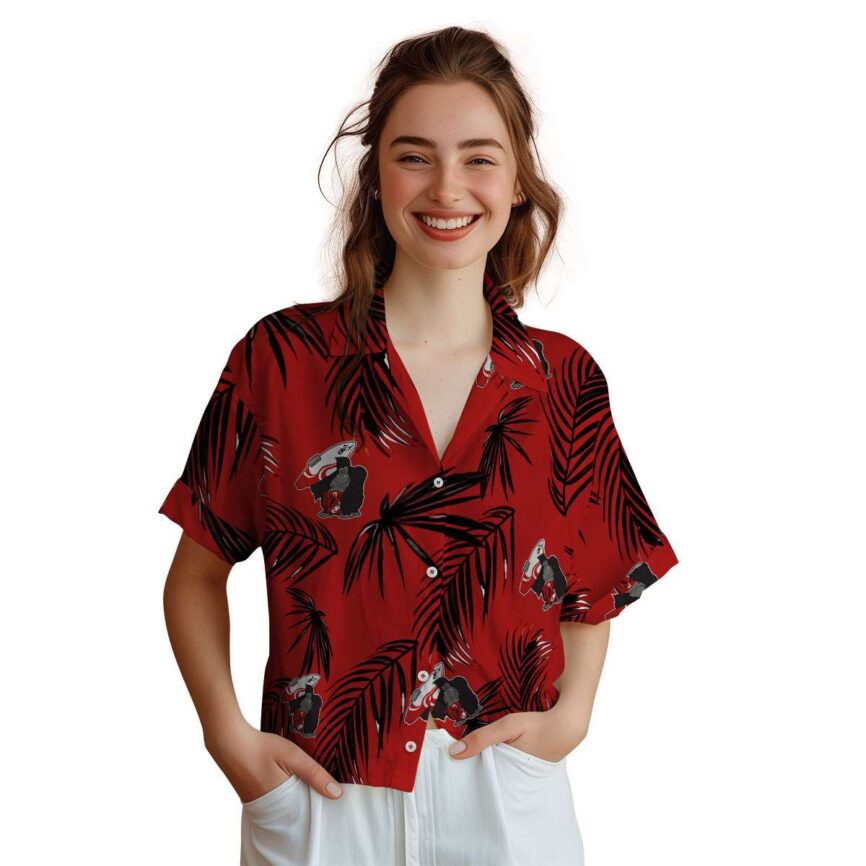 Monkey Monochrome Palm Hawaiian Shirt Top rated