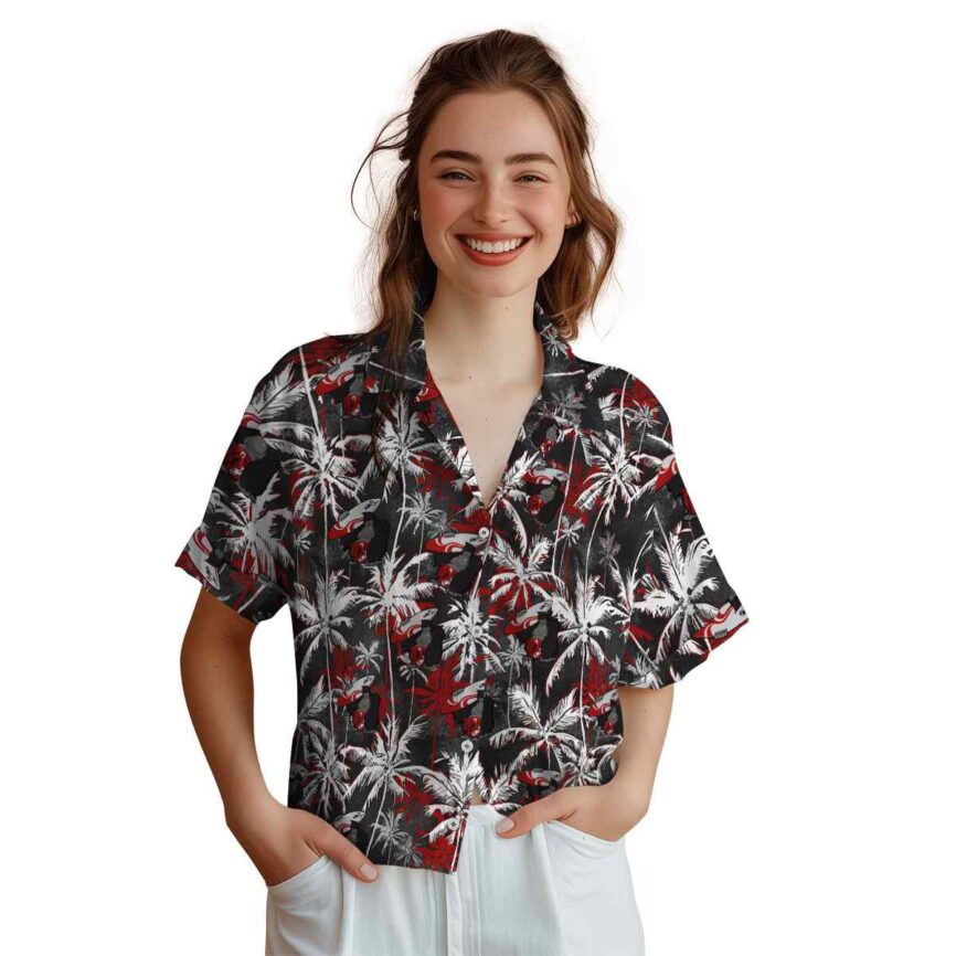 Monkey Palm Themed Hawaiian Shirt Top rated