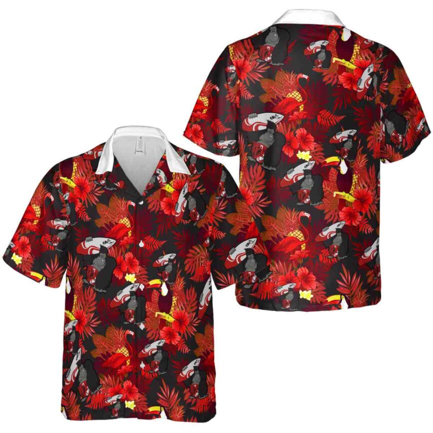 Monkey Tropical Bird Hawaiian Shirt Premium grade