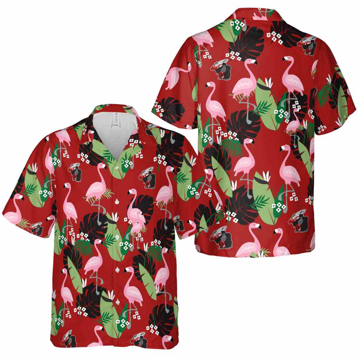 Monkey Tropical Flamingo Hawaiian Shirt Premium grade Monkey Tropical Flamingo Hawaiian Shirt Premium grade