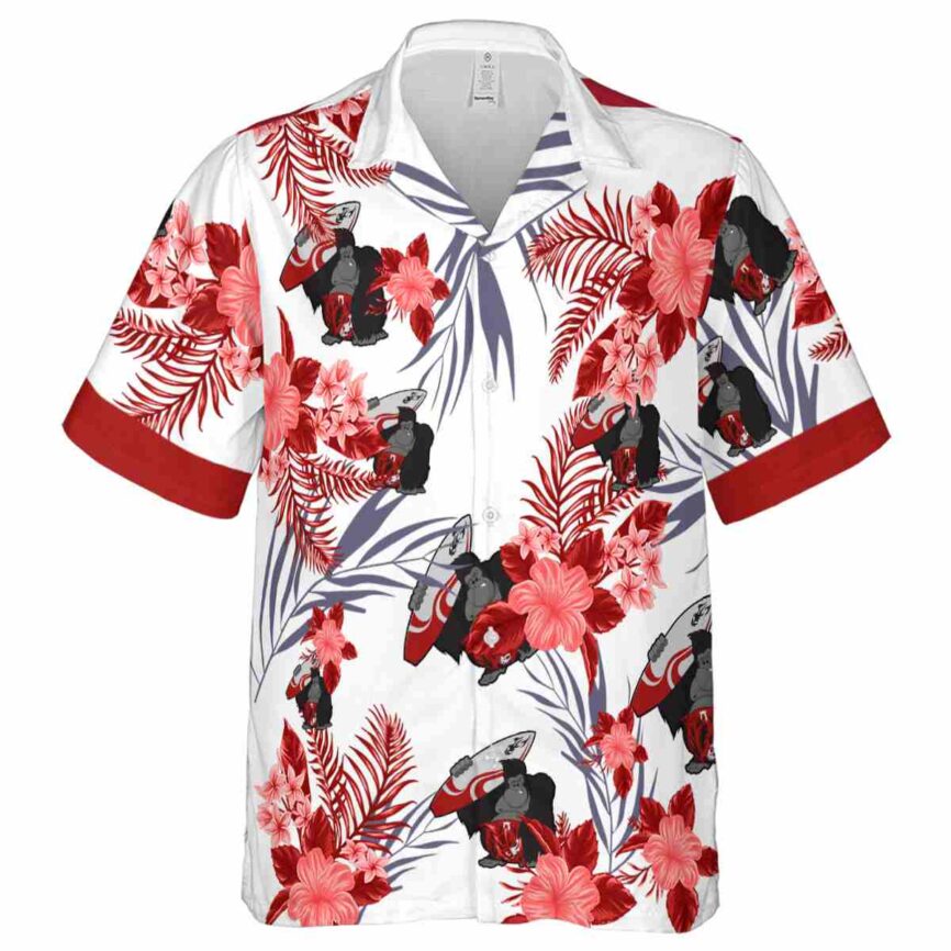 Monkey US Flag Floral Hawaiian Shirt Fashion forward
