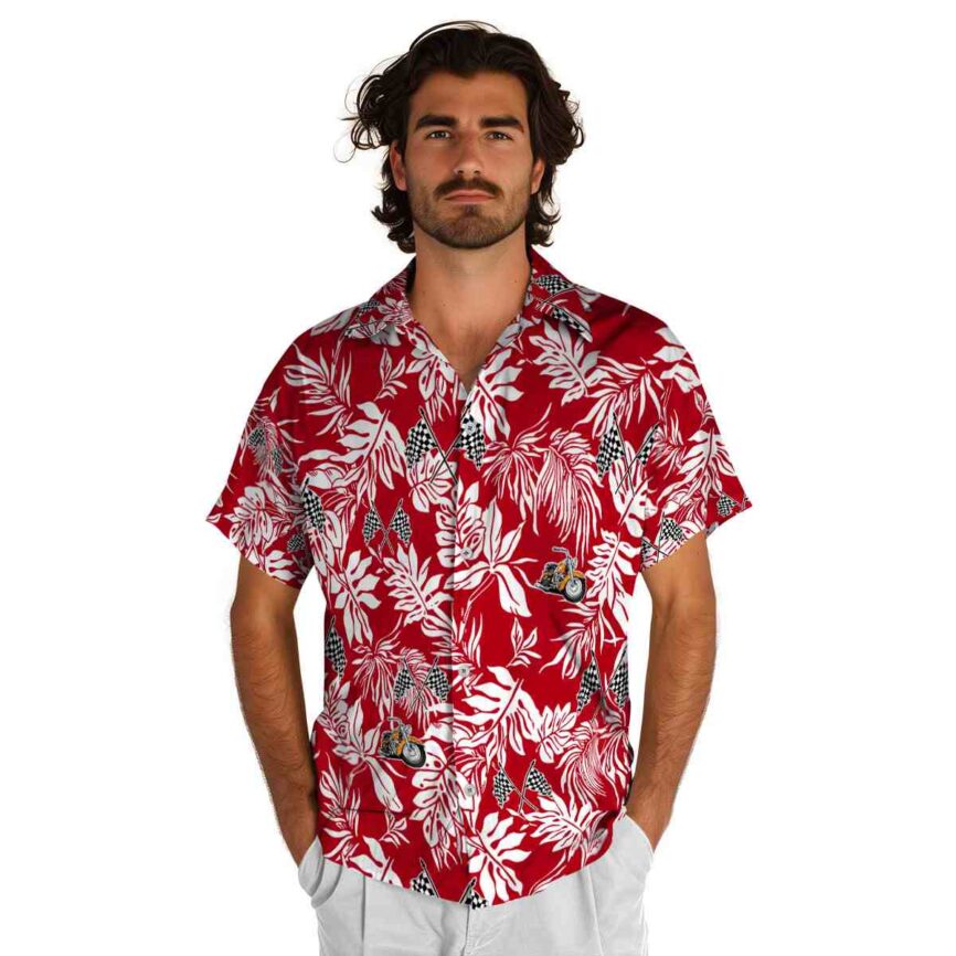 Motorcycle Bold Foliage Hawaiian Shirt New Arrival